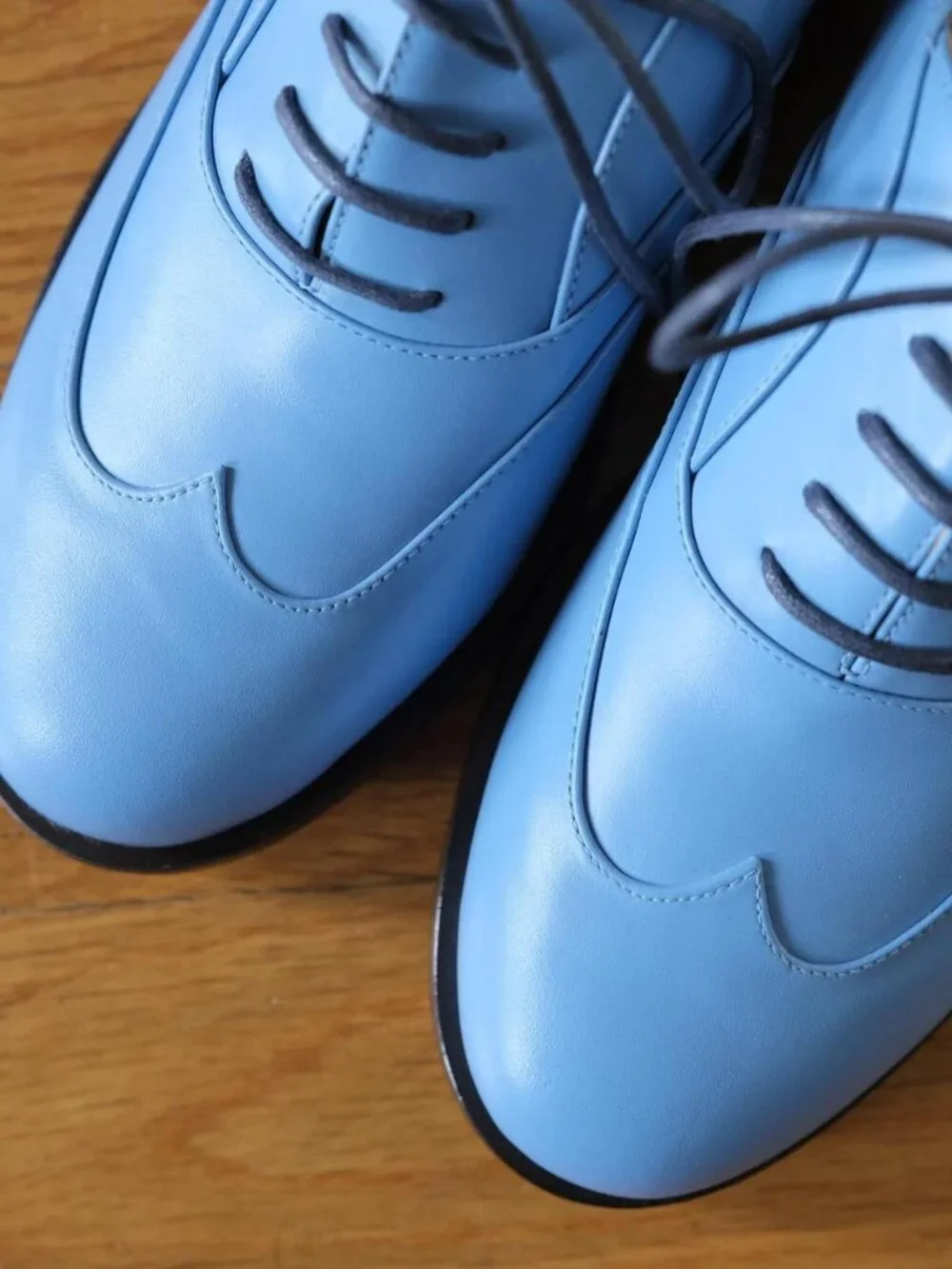 Delpozo Fabulous Blue Derby Shoes